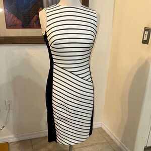 NWT Ralph Lauren Striped Sleeveless Dress - Navy and White Size 2
